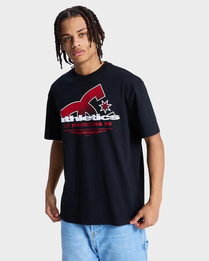 Image of T-Shirts. Product name - DC Shoes Mens Slathetic T-Shirt Black in Black colour by brand - DC Shoes