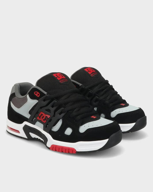 Image of Shoes. Product name - DC Shoes Mens At-2 Skate Shoes Black/Grey/Red in Black/Grey/Red colour by brand - DC Shoes