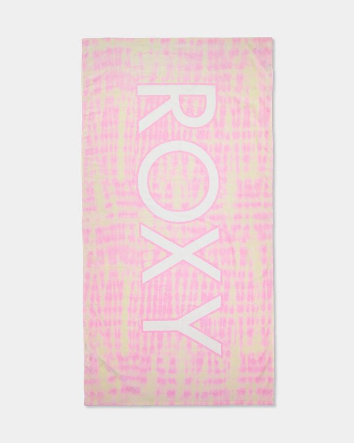 Image of Accessories. Productname: Roxy - Fun And Adventure Beach Towel - Pink Tule Tropical Tie Dye - in Pink Tule Tropical Tie Dye colour by brand - Roxy