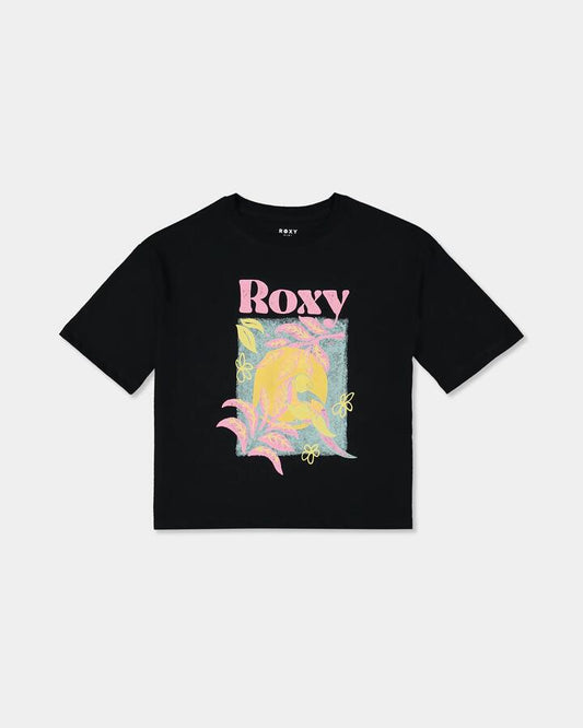Image of T-Shirts. Productname: Roxy Girls 8-16 Dreamy Sun T-Shirt Anthracite - in Anthracite colour by brand - Roxy