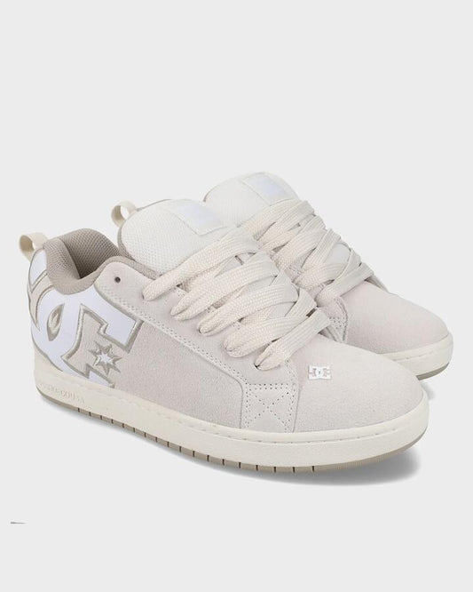 Image of Shoes. Productname: DC Shoes - Mens Court Graffik S Skate Shoes - Off White/White/Tan - in Off White/White/Tan colour by brand - DC Shoes