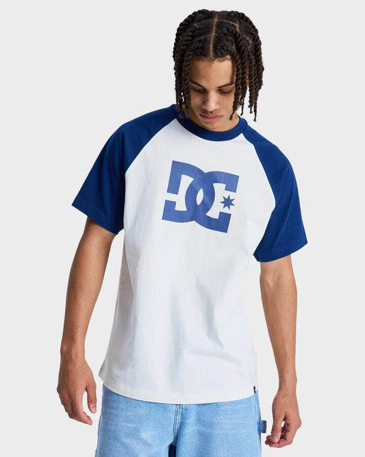 Image of T-Shirts. Productname: DC Shoes Mens Corporaglan T-Shirt Lily White - in Lily White colour by brand - DC Shoes