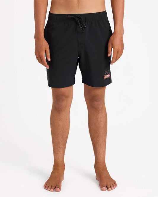 Image of Swimwear. Product name - RVCA Mens Eagle 17" Boardshorts Black in Black colour by brand - RVCA
