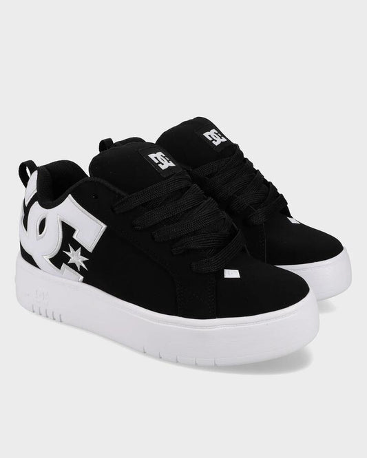 Image of Sneakers. Productname: DC Shoes Womens Court Graffik Sneakers Black/White - in Black/White colour by brand - DC Shoes