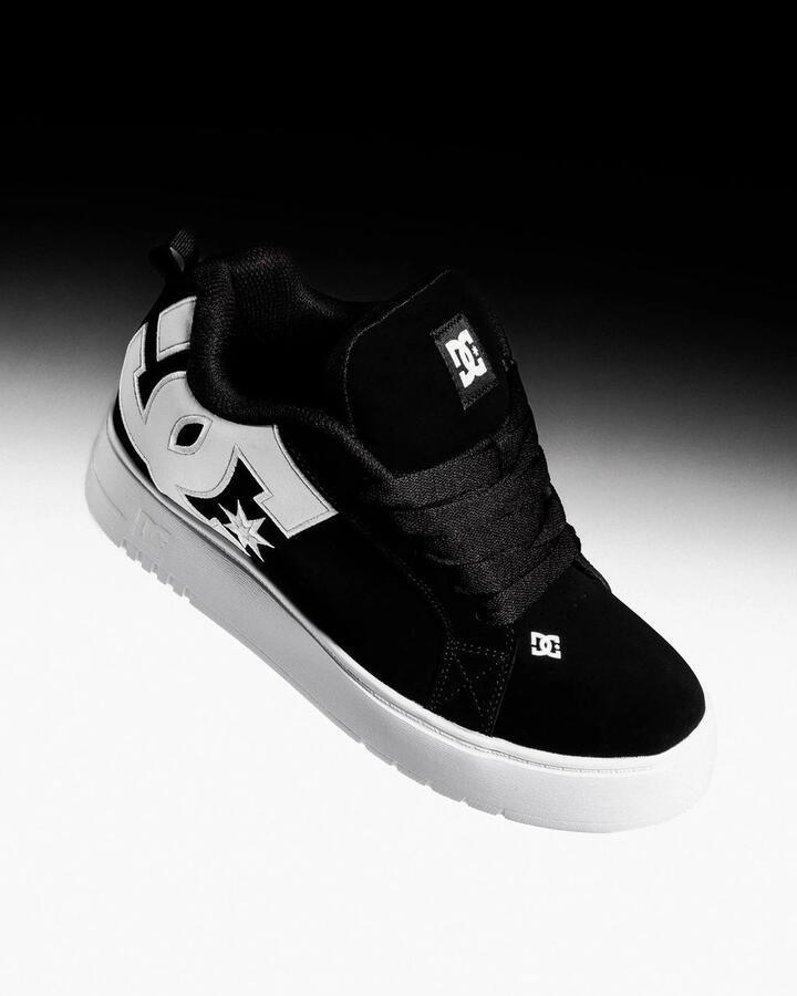 Image of Sneakers. Product name - DC Shoes Womens Court Graffik Sneakers Black/White in Black/White colour by brand - DC Shoes