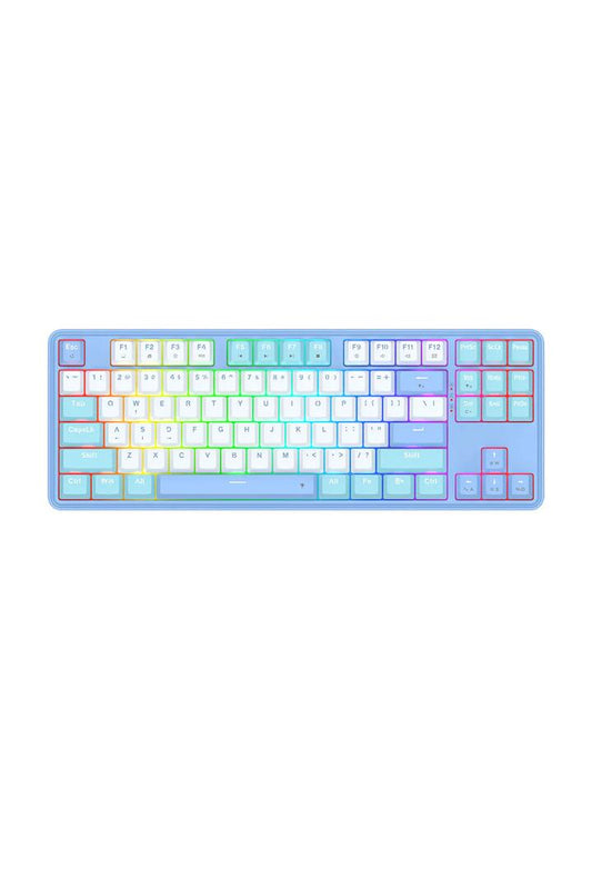Image of Electronics Accessories. Productname: Redragon K707WBB RGB S.Blade White/Blue TKL Gasket Mounted Linear Gaming Keyboard in White/Blue colour by brand - REDRAGON