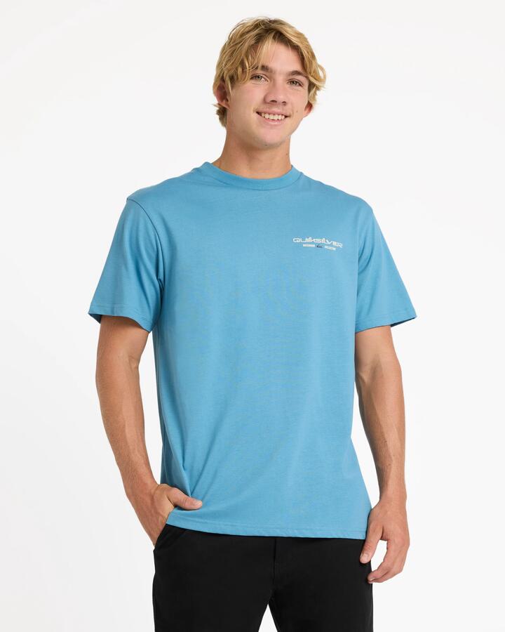 Image of T-Shirts. Product name - Quiksilver Mens Cool Change T-Shirt Airforce Blue in Airforce Blue colour by brand - Quiksilver