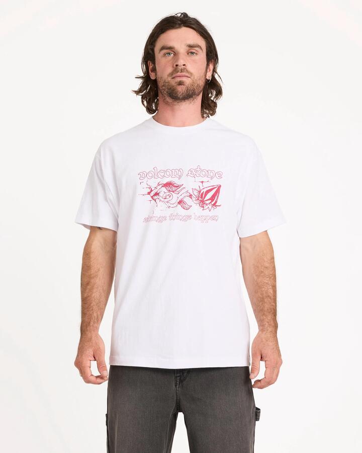 Image of T-Shirts. Product name - Volcom Mens Ingrow T-Shirt White in White colour by brand - Volcom