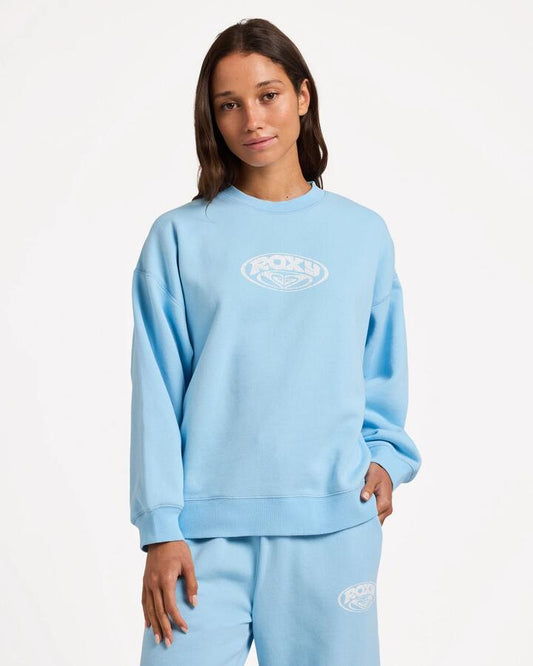 Image of Accessories. Productname: roxy Womens Dreamy Days Crew Neck Sky Blue - in Sky Blue colour by brand - Roxy