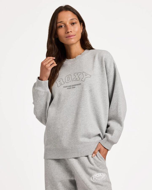 Image of Accessories. Productname: roxy Womens Dreamy Days Crew Neck Grey Marle - in Grey Marle colour by brand - Roxy