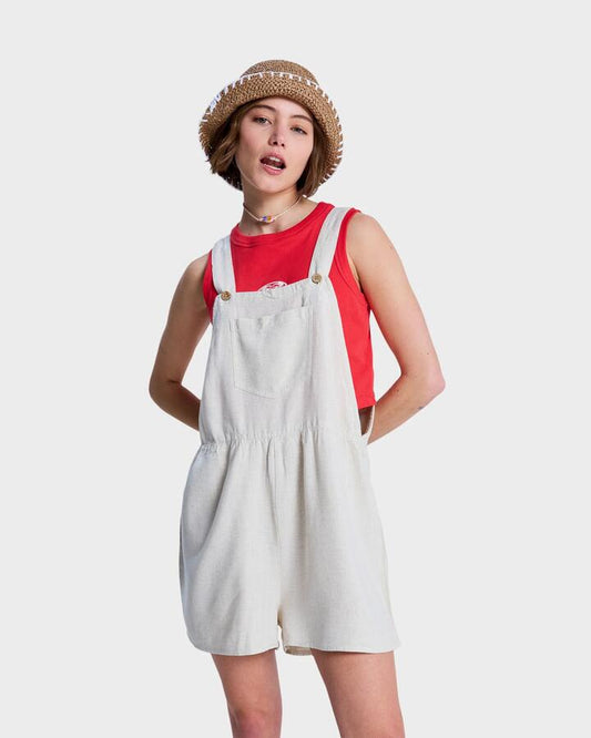 Image of Bodysuits. Product name - Roxy Womens Easy Isle Jumpsuit Natural in Natural colour by brand - Roxy