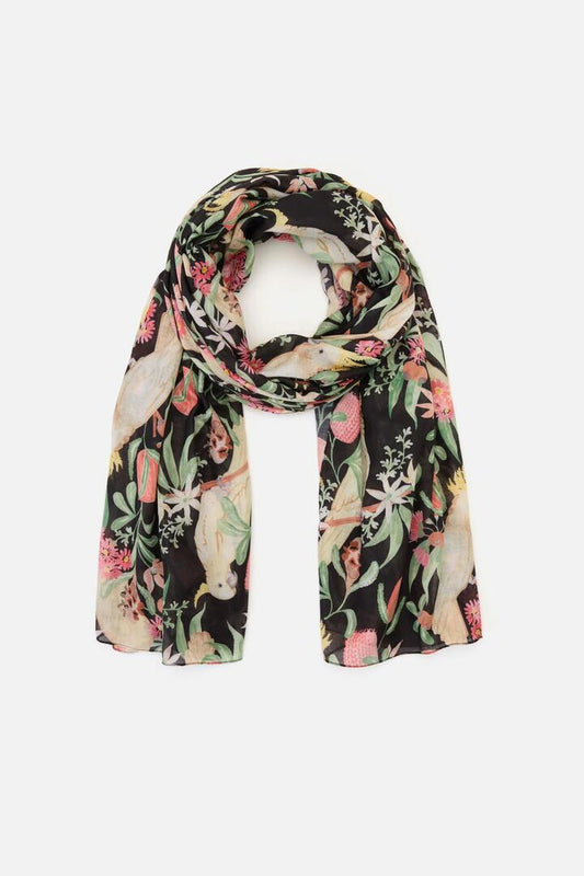 Image of Scarves & Shawls. Productname: Cockatoo Soft Scarf in Black colour by brand - Princess Highway