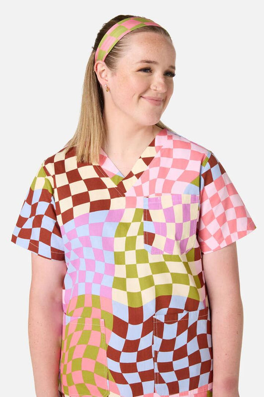 Image of Hair Accessories. Productname: Check It Headband in Multi colour by brand - Scrubs With Love