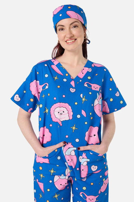 Image of Hats. Productname: Inside Cuties Scrub Hat in Navy colour by brand - Scrubs With Love