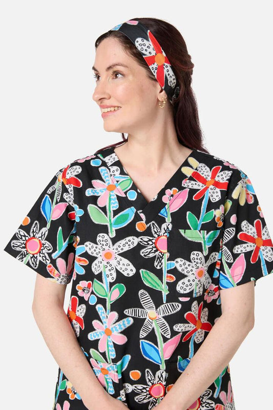 Image of Hair Accessories. Productname: Floral Play Headband in Black colour by brand - Gorman