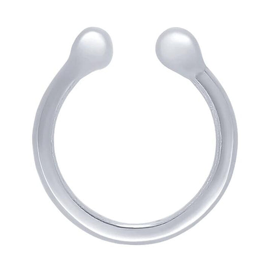 Image of Rings. Productname: Sterling Silver Plain Nose Ring 8mm in Silver colour by brand - Bevilles