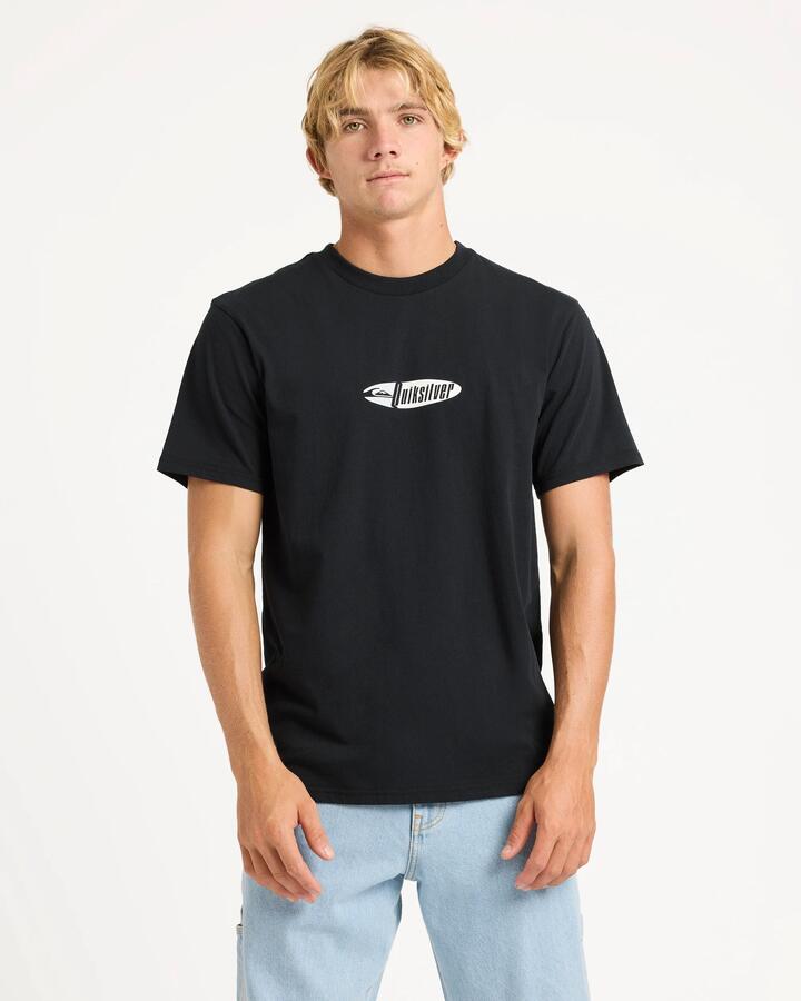 Image of T-Shirts. Product name - Quiksilver Mens Channel Fix T-Shirt Black in Black colour by brand - Quiksilver