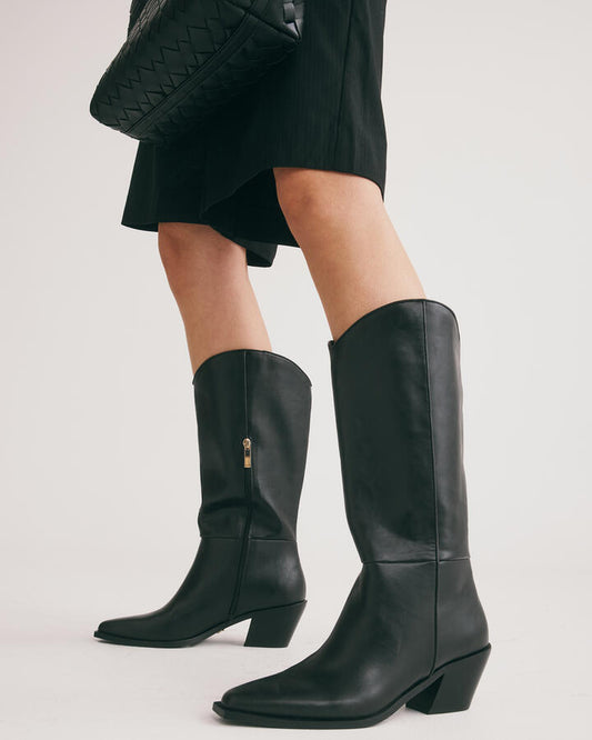 Image of Boots. Productname: Huxley: Black - Women's Boot Low-mid Heel in Black colour by brand - Novo
