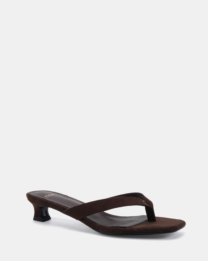 Image of Heels. Productname: Zephrin: Espresso Suede - Women's High Fashion in Espresso Suede colour by brand - Novo