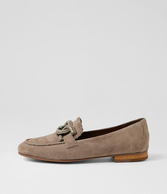 Image of Flats. Productname: Idyllic Donkey Suede Loafers in Donkey colour by brand - MIDAS