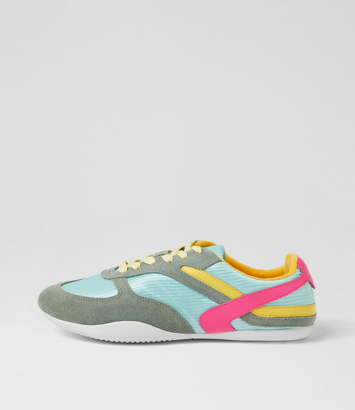 Image of Sneakers. Product name - Zimma Bright Leather Lace Up Sneakers in Bright colour by brand - MIDAS