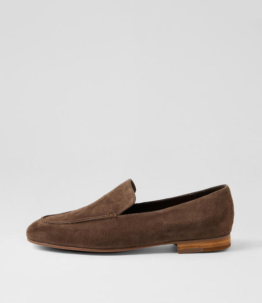 Image of Flats. Productname: Imagin Hot Choc Suede Loafers in Hot Choc colour by brand - MIDAS