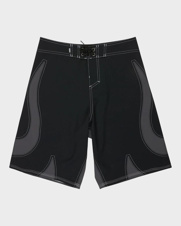 Image of Swimwear. Productname: quiksilver Boys 8-16 Mercury Trident 19" Boardshorts Black - in Black colour by brand - Quiksilver