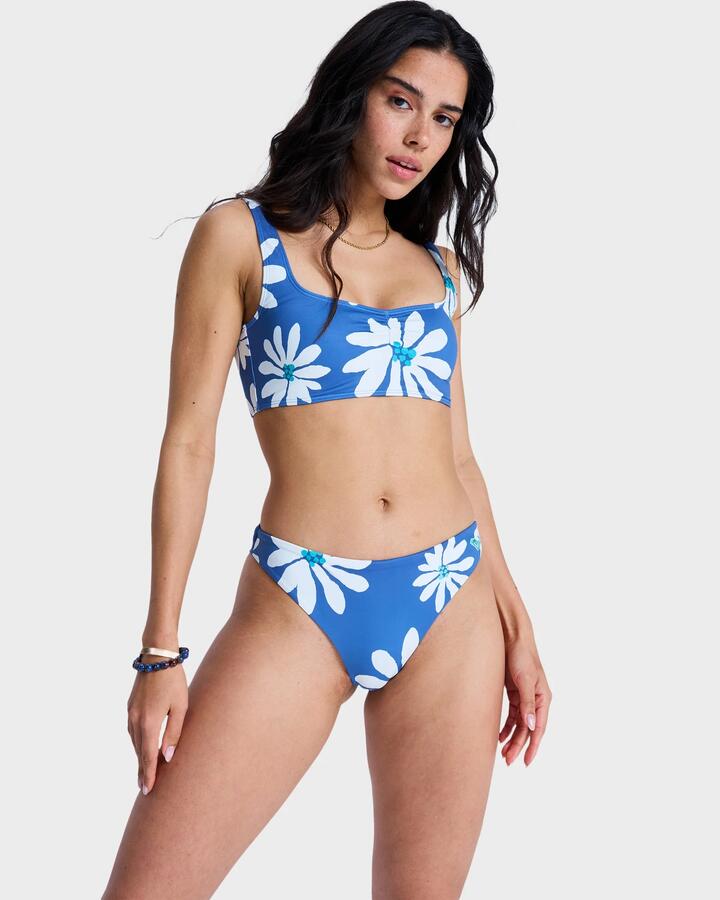 Image of Swimwear. Productname: roxy Womens Printed Essentials Cheeky Coverage Bikini Bottom Dutch Blue Flower Soul - in Dutch Blue Flower Soul colour by brand - Roxy