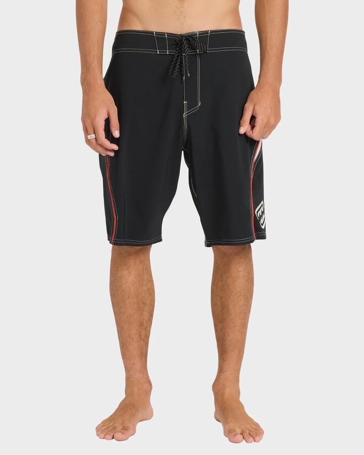 Image of Swimwear. Product name - Billabong Mens Straddie Pro Performance 20" Boardshorts Black in Black colour by brand - Billabong