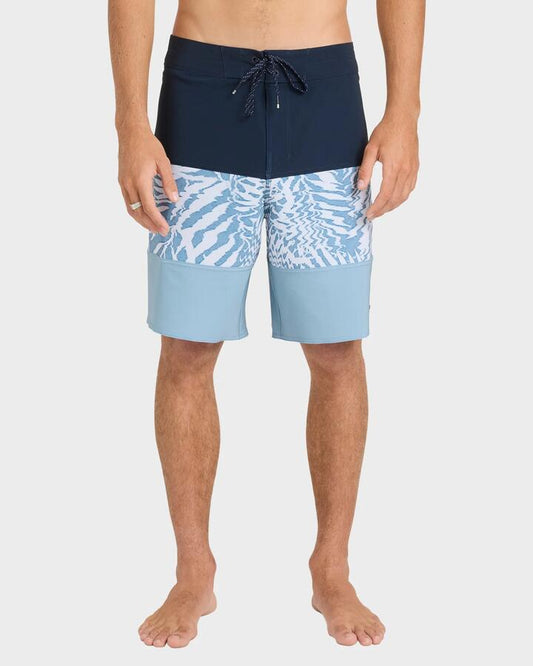 Image of Swimwear. Product name - Billabong Mens Tribong Performance 18.5" Boardshorts Blue Fog in Blue Fog colour by brand - Billabong