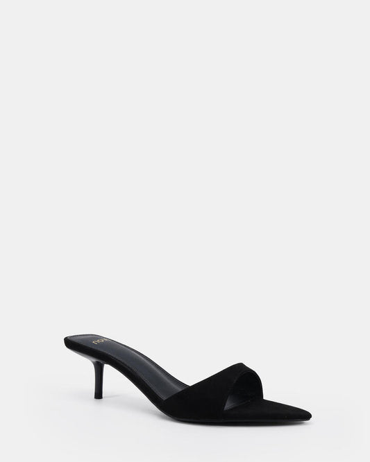 Image of Heels. Productname: Voice: Black - Women's Strappy - Low Heel in Black colour by brand - Novo