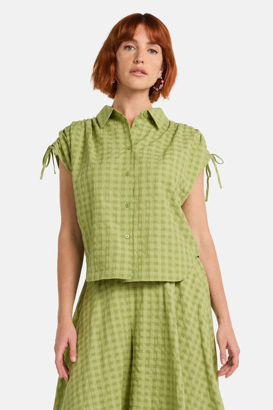 Image of Shirts. Productname: Ready Check Cotton Shirt in Green colour by brand - Gorman