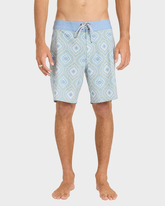 Image of Swimwear. Product name - Billabong Mens Good Times Pro Performance 17.5" Boardshorts Fog Gray - in Fog Gray colour by brand - Billabong