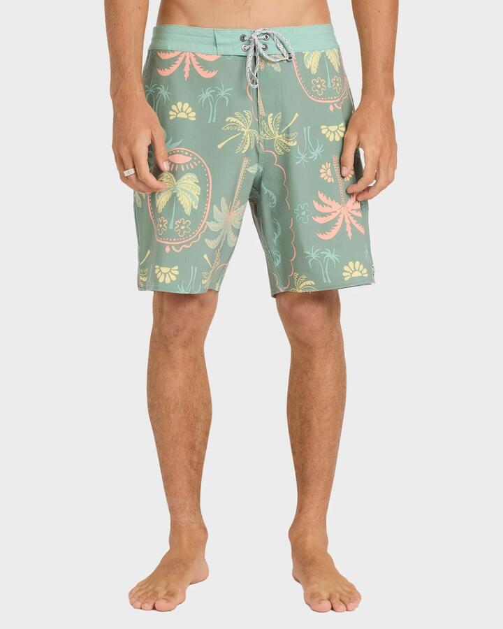 Image of Swimwear. Productname: billabong Mens Good Times Lo Tide 17.5" Boardshorts Moss Green - in Moss Green colour by brand - Billabong