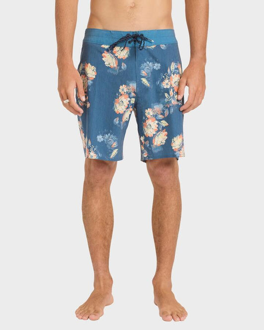 Image of Swimwear. Product name - Billabong Mens Good Times Pro Performance 17.5" Boardshorts Dark Denim - in Dark Denim colour by brand - Billabong