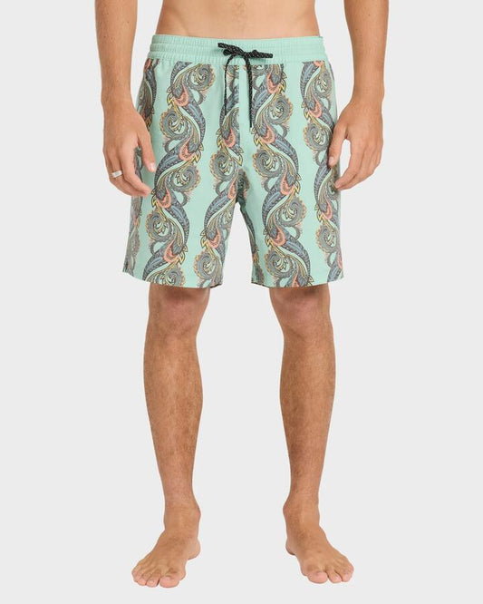 Image of Swimwear. Product name - Billabong Mens Good Times Layback 16" Boardshorts Granite Green - in Granite Green colour by brand - Billabong
