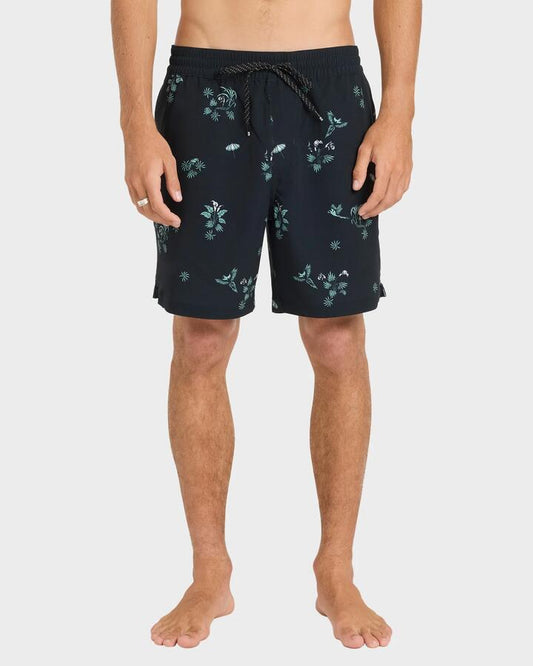 Image of Swimwear. Product name - Billabong Mens Good Times Layback 16" Boardshorts Black - in Black colour by brand - Billabong