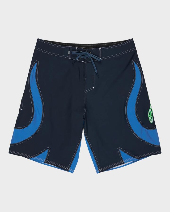 Image of Swimwear. Product name - Quiksilver Mens Mercury Trident 21" Boardshorts Bright Cobalt in Bright Cobalt colour by brand - Quiksilver