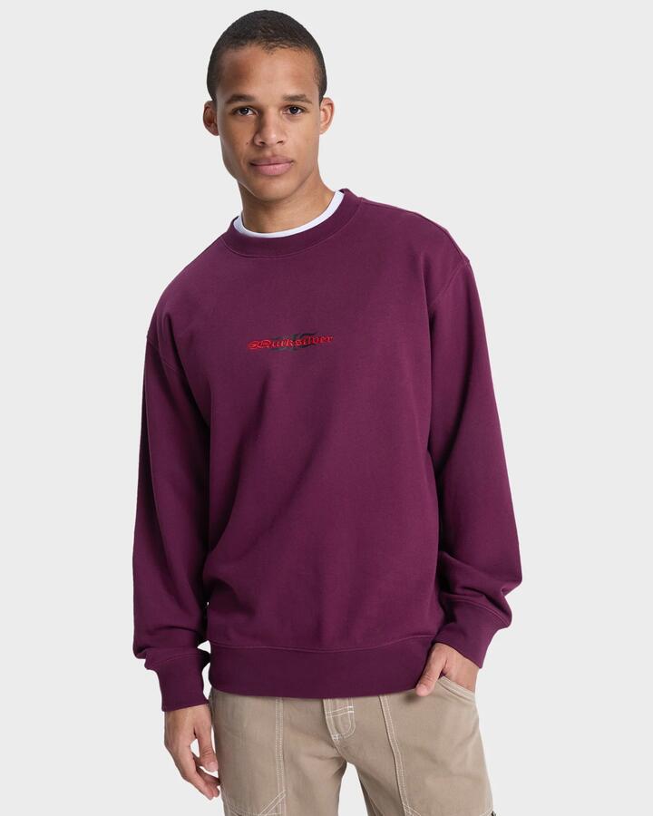 Image of Accessories. Productname: quiksilver Mens Mercury Trident Crew Neck Potent Purple - in Potent Purple colour by brand - Quiksilver