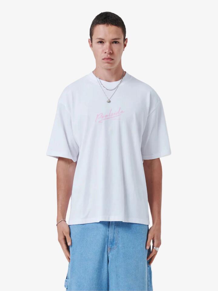 Image of T-Shirts. Productname: Barney Cools Mixtape Tee in White colour by brand - Barney Cools