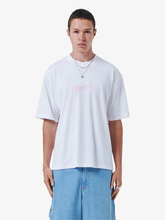 Image of T-Shirts. Productname: Barney Cools Mixtape Tee in White colour by brand - Barney Cools