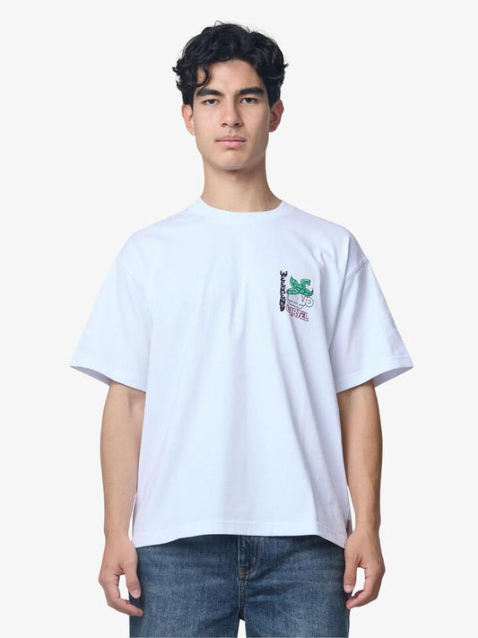 Image of T-Shirts. Productname: Weekend Cartel Start Slow Tee in White colour by brand - Weekend Cartel