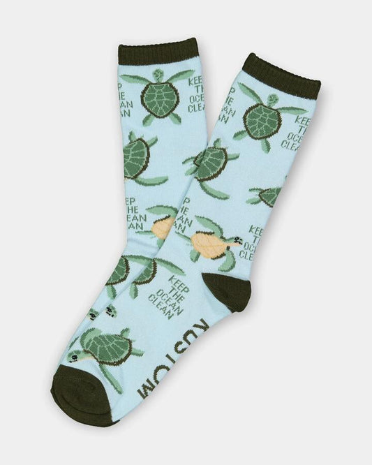 Image of Socks. Productname: Kustom Mens Turtles Crew Socks Multi - in Multi colour by brand - Kustom