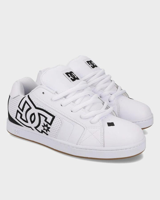 Image of Shoes. Productname: DC Shoes Mens Net Skate Shoes White/Black/Gum - in White/Black/Gum colour by brand - DC Shoes