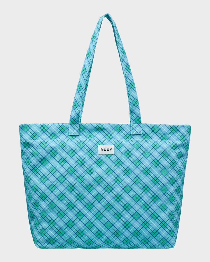 Image of Bags. Productname: roxy Womens Sweeter Than Honey Tote Bag Katydid As If Plaid - in Katydid As If Plaid colour by brand - Roxy