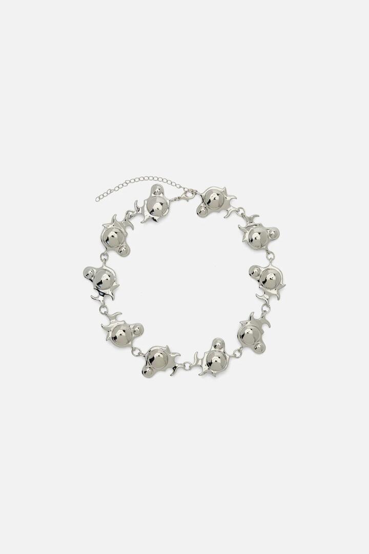 Image of Necklaces. Productname: Abstract Choker Necklace in Silver colour by brand - Black Friday