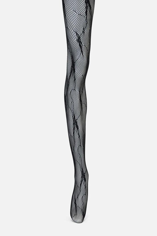 Image of Lingerie. Productname: Cracked Butterfly Mesh Tights in Black colour by brand - Black Friday