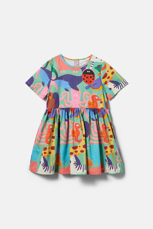 Image of Dresses. Productname: Zoo Tropics Kids Dress in Green colour by brand - Gorman