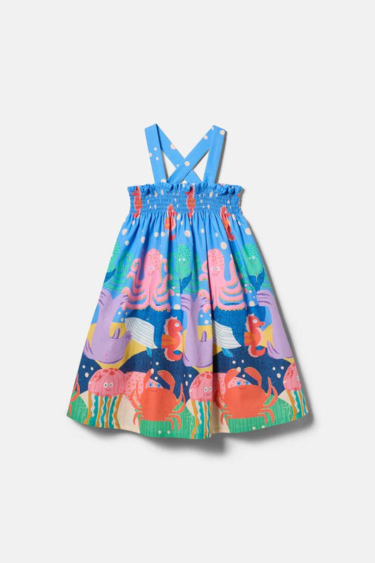 Image of Dresses. Product name - Under The Sea Kids Dress in Blue colour by brand - Gorman