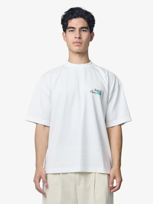 Image of Shoes. Productname: Article One Court Tee in White colour by brand - Article One